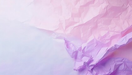 Fototapeta premium Colorful crumpled paper creates an artistic background for creative projects and designs in a soft lighting environment