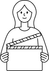 슬레이트 여 흑백