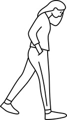 숙이다 여 흑백