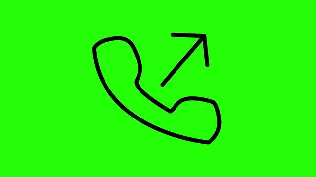 Outgoing call symbol with Green screen