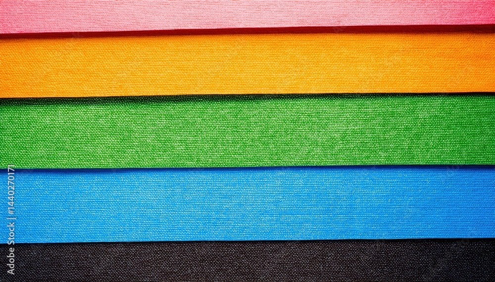 Aufkleber colorful fabric texture blocks in orange green blue red for modern web design, branding background, 
