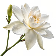 Fototapeta premium a Night Blooming Jasmine on solid white background