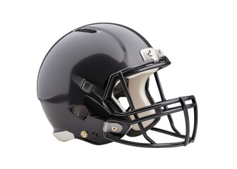 Fototapeta premium Modern black football helmet for sporting events and athlete training sessions