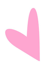 Pink heart hand drawn symbol