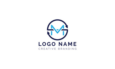 Minimalist SM Logo for Branding and Identity.