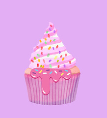 the cake looks delicious and very sweet