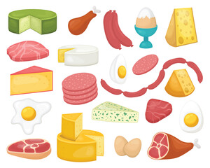 Animal source food clipart design illustration
