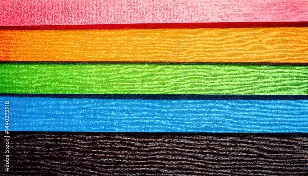 Poster colorful fabric texture blocks in orange green blue red for modern web design, branding background, 