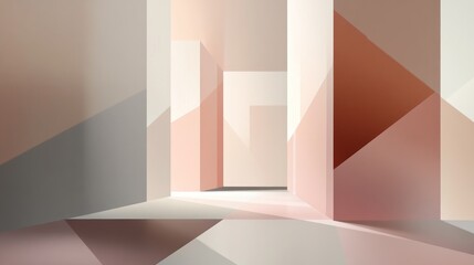 Obraz premium Abstract Pink Room Interior Design