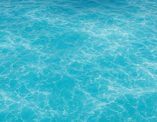 Pure blue turquoise water texture of the ocean sea with foam from and waves