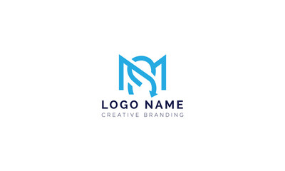 Minimalist SM Logo for Branding and Identity.