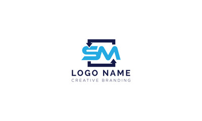 Minimalist SM Logo for Branding and Identity.