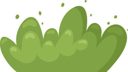 Green bush clipart design illustration