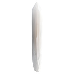Selenite Wand Pure Crystal Crisp Image With  isolated on a transparent backgroun