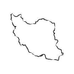 Map of Iran, Outline Map Iran vector Illustration, Map of Iran with an outline. Iran map.