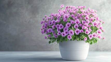 Vibrant Petunia Cascade: A Burst of Floral Elegance in Interior Decor Setting