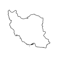 Map of Iran, Outline Map Iran vector Illustration, Map of Iran with an outline. Iran map.