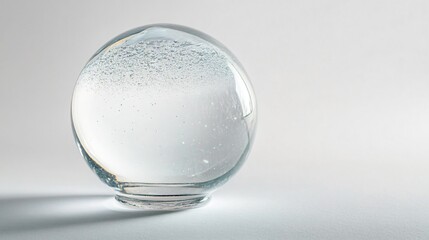 Gleaming Crystal Ball on White Background for Professional Use