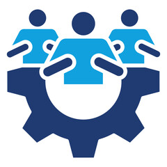 Workforce Flat Blue Icon
