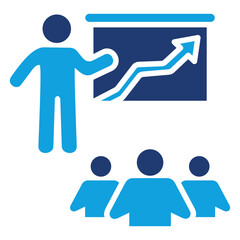 Training Flat Blue Icon