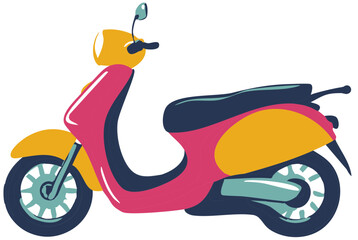 retro scooter vector illustration