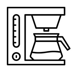 Drip Coffee Maker with Glass Carafe and Water Level Indicator, Brewing Arabica Robusta Liberica Coffee, Kitchen Appliance, Fresh Coffee Preparation, Beverage Equipment 