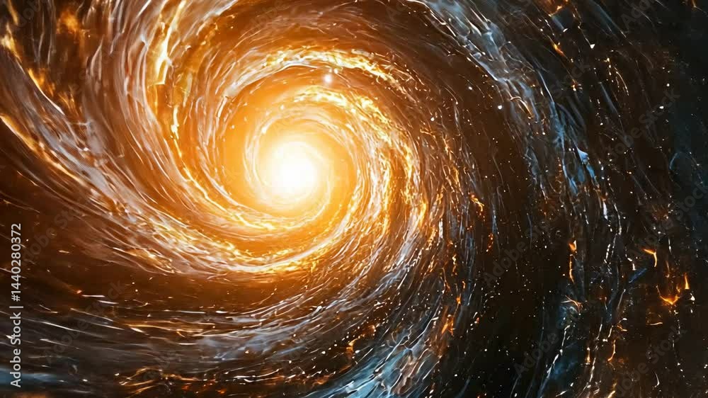 Wall mural stunning abstract image of cosmic swirl in vibrant colors and lights