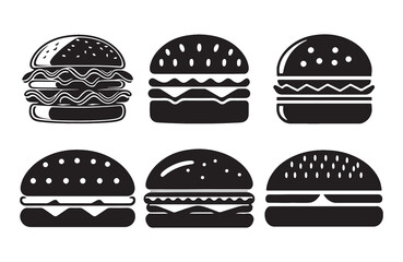  A Clean Vector Illustration of a Classic Hamburger
