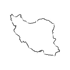 Map of Iran, Outline Map Iran vector Illustration, Map of Iran with an outline. Iran map.