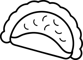 empanada sweet snack food flat color vector illustration template design