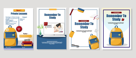 Flyer A4 of private lesson and remember to study