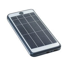 Solar Powered Power Bank  isolated on a transparent background