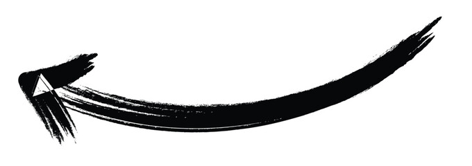 Long arrows icon. Long curved hand drawn arrow. Flat Style Arrow Symbol. Vector Illustration.
