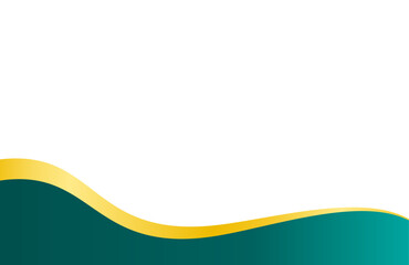 Teal and Gold Wave Borders for Certificate Frames