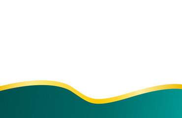 Teal and Gold Wave Borders for Certificate Frames