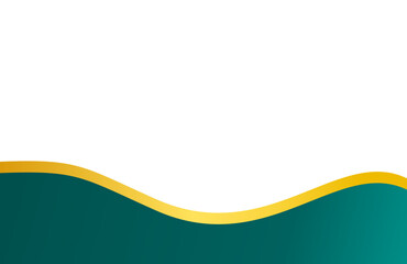 Teal and Gold Wave Borders for Certificate Frames