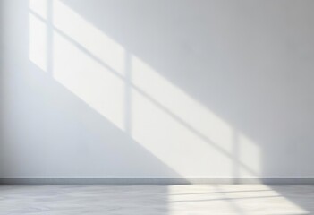 Fototapeta premium Vast textured wall, soft light, grey floor Minimalist backdrop, simple, design