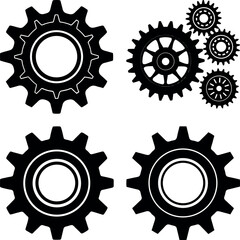 gear vector silhouette