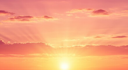 Fototapeta premium Colorful Sky With Orange And Pink Hues