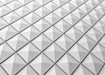 Abstract Silver Triangles Texture, Modern Metallic Geometric Pattern, Shiny Surfaces
