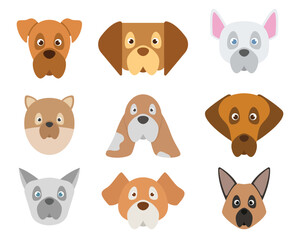 Dog head clipart design illustration