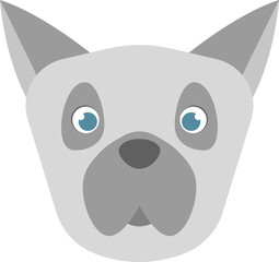 Dog head clipart design illustration