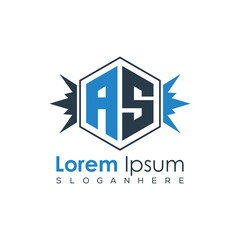 Modern Latter Luxury Monogram Logo with Royal Crown and Polygon Frame