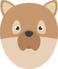 Dog head clipart design illustration