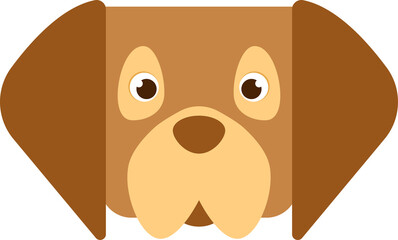 Dog head clipart design illustration