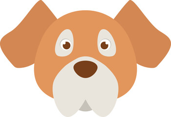 Dog head clipart design illustration