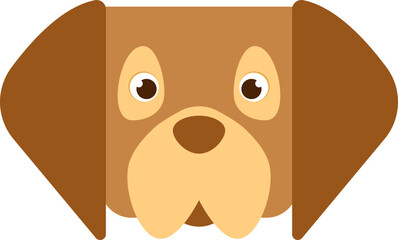 Dog head clipart design illustration