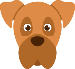 Dog head clipart design illustration