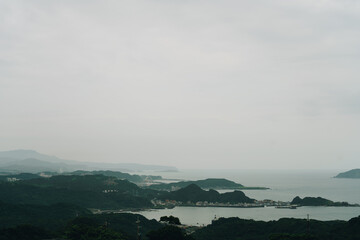 Taiwan sea coastline fog asia