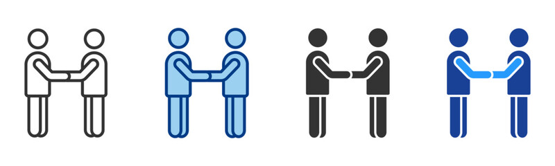 Cooperation Icon Multiple Style Vector Collection 
